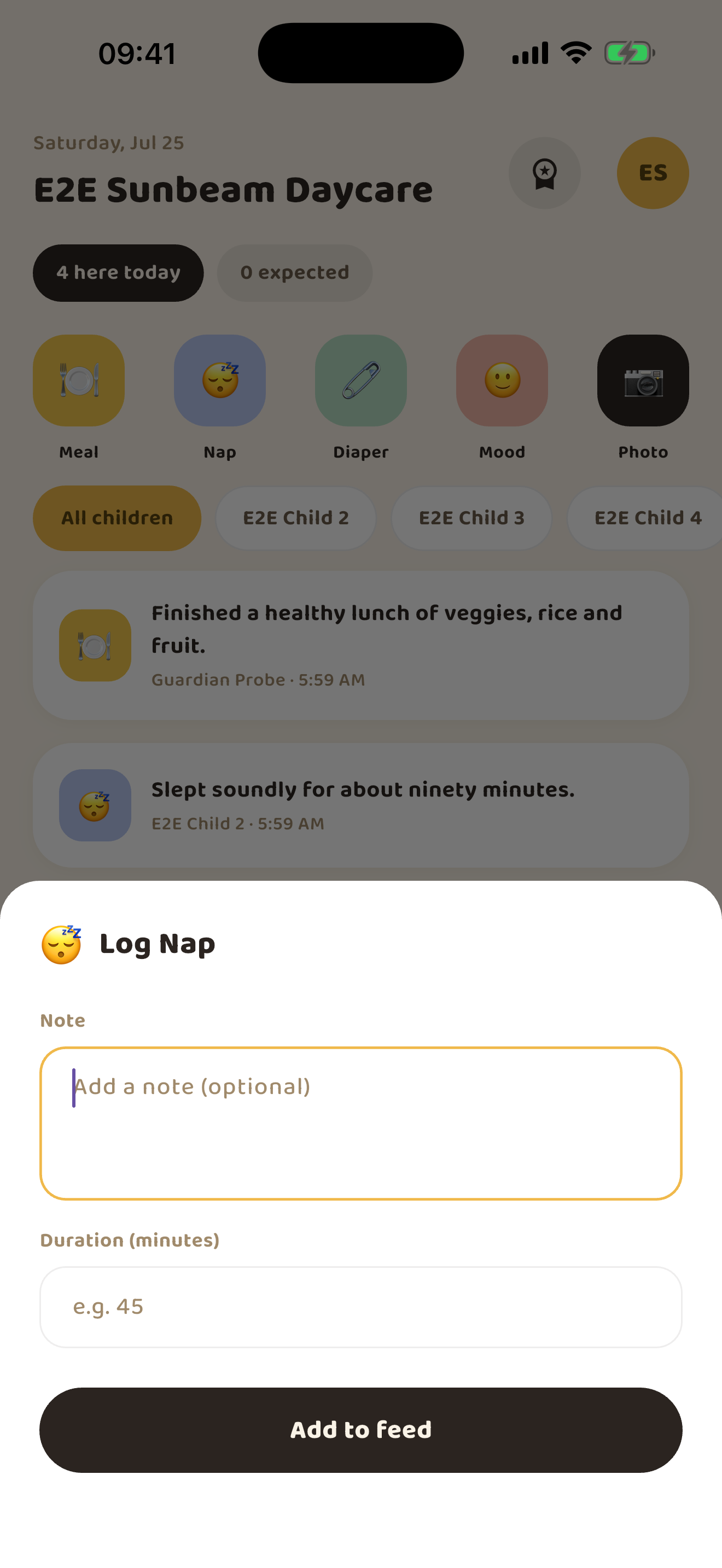 Two-tap quick actions